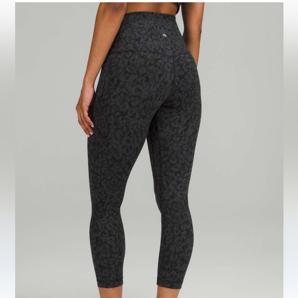 lululemon athletica Pants - Lululemon Align High-Rise Crop Intertwined Camo Deep Coal Multi size 4